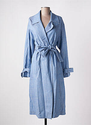 Trench poches sans capuche bleu ANGELA DAVIS femme