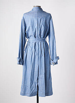 Trench poignets boutonnés sans capuche bleu ANGELA DAVIS femme