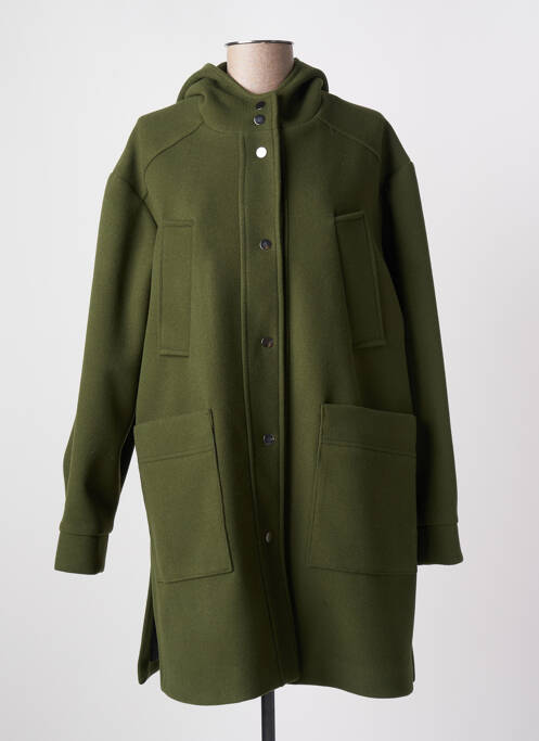 Manteau long vert ANGELA DAVIS pour femme