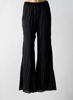 Pantalon flare taille élastique taille haute noir ANGELA DAVIS femme