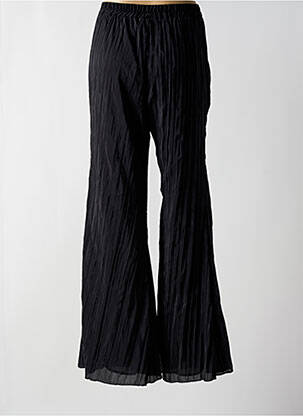 Pantalon flare taille élastique taille haute noir ANGELA DAVIS femme