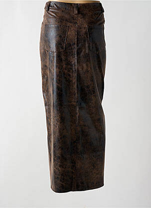 Jupe longue imprimé fantaisie marron KING KONG femme