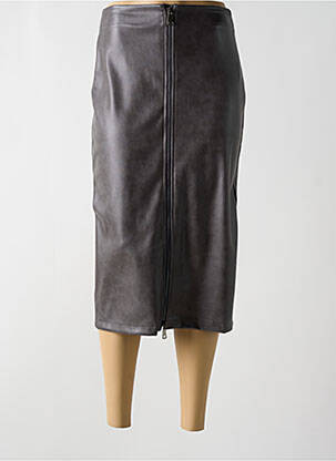 Jupe mi-longue taille haute gris KING KONG femme