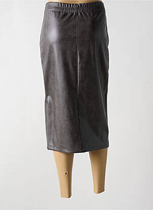 Jupe mi-longue taille haute gris KING KONG femme
