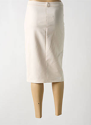 Jupe mi-longue stretch beige ANGELA DAVIS femme