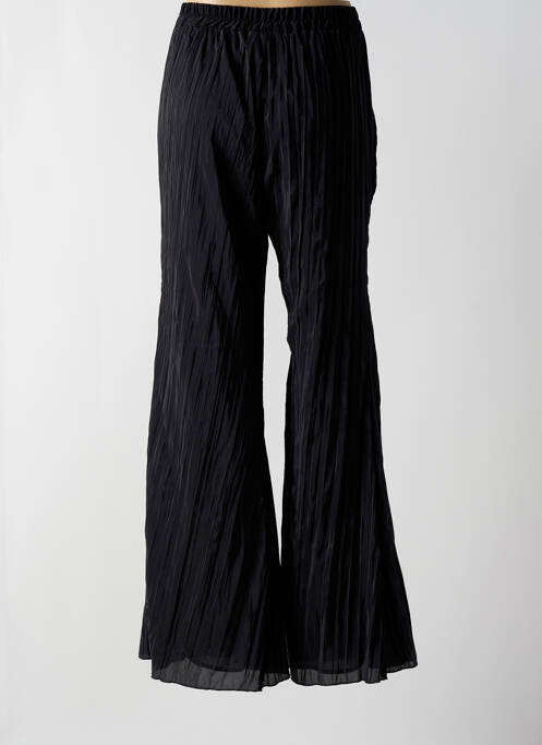Pantalon flare taille élastique taille haute noir ANGELA DAVIS femme