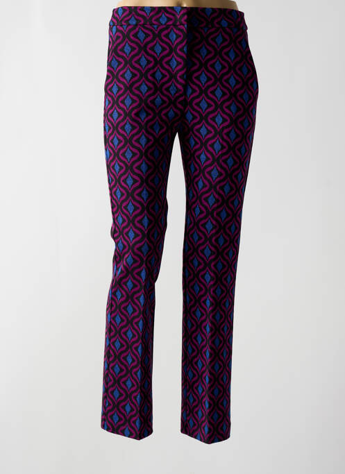 Pantalon droit violet ANGELA DAVIS pour femme