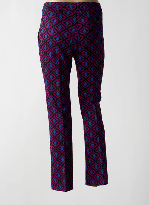 Pantalon droit violet ANGELA DAVIS pour femme