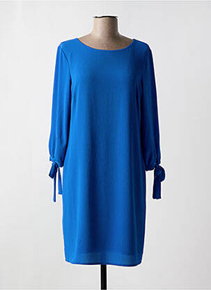 Robe mi-longue manches longues manches longues bleu SIGNE NATURE femme