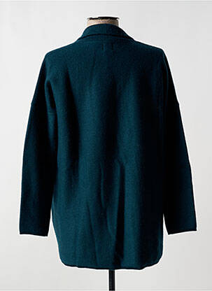 Gilet manches longues col châle vert DES PETITS HAUTS femme