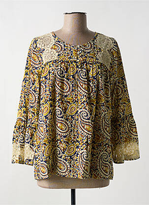 Blouse imprimé fantaisie manches longues vert STELLA FOREST femme