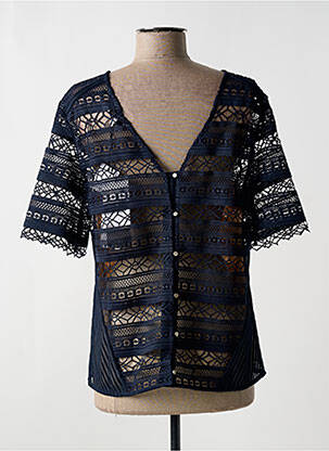 Top manches courtes manches courtes bleu SUNCOO femme