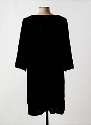Robe mi-longue manches 3/4 manches 3/4 noir ZYGA femme