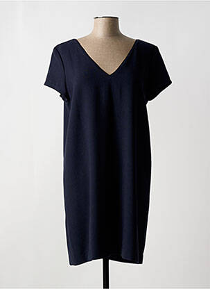 Robe courte manches courtes manches courtes bleu PABLO femme