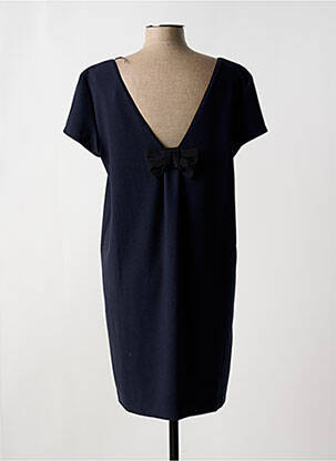 Robe courte manches courtes manches courtes bleu PABLO femme