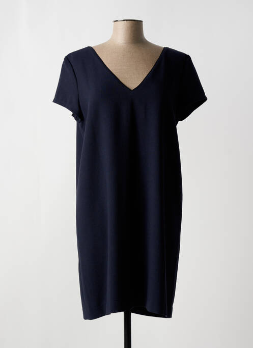 Robe courte manches courtes manches courtes bleu PABLO femme