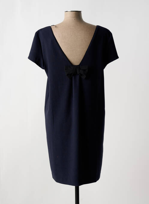 Robe courte manches courtes manches courtes bleu PABLO femme
