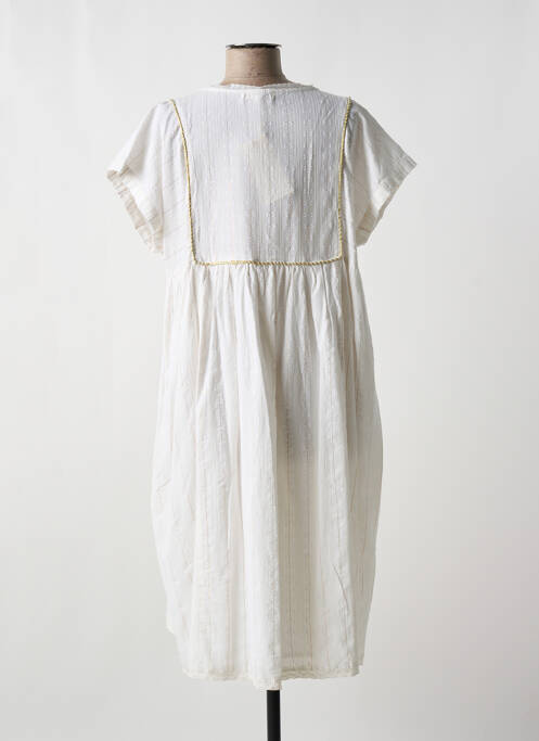 Robe mi-longue blanc CHICOSOLEIL pour femme