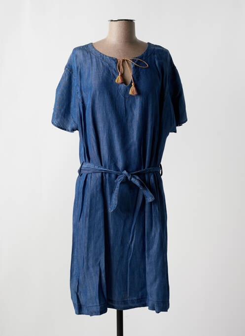 Robe mi-longue bleu LA FEE MARABOUTEE pour femme