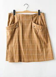 Jupe courte fermeture zippée au dos marron PENNYBLACK femme