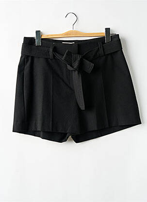 Short fermeture zippée sous rabat avec crochet taille normale noir STELLA FOREST femme