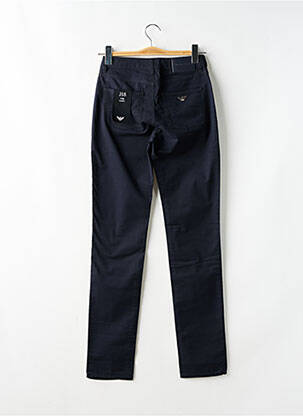 Pantalon slim tissage popeline taille normale bleu EMPORIO ARMANI femme