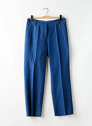 Pantalon droit taille à pinces taille normale bleu HARTFORD femme