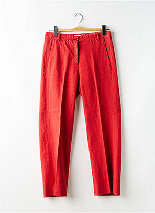 Pantalon droit taille à pinces taille normale orange HARTFORD femme