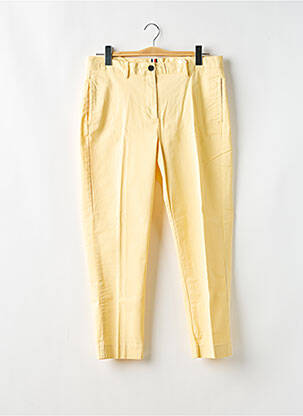 Pantalon chino tissage popeline taille normale jaune TOMMY HILFIGER femme