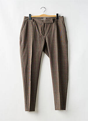 Pantalon slim stretch taille normale marron INDI & COLD femme