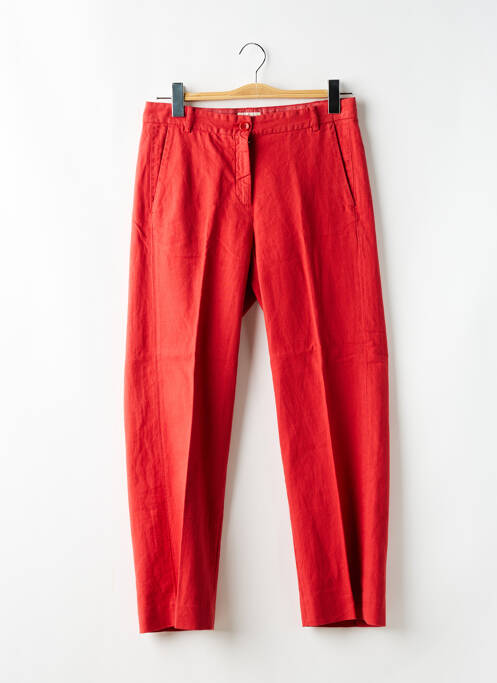 Pantalon droit taille à pinces taille normale orange HARTFORD femme