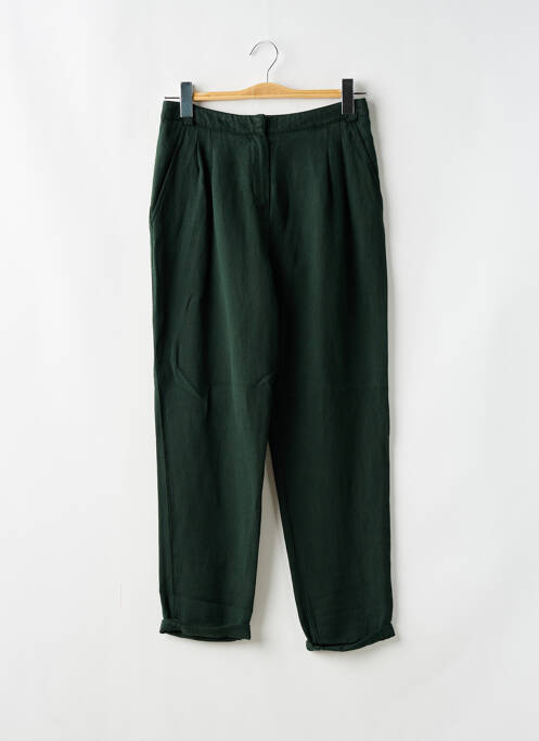 Pantalon droit coupe carotte taille haute vert ZYGA femme