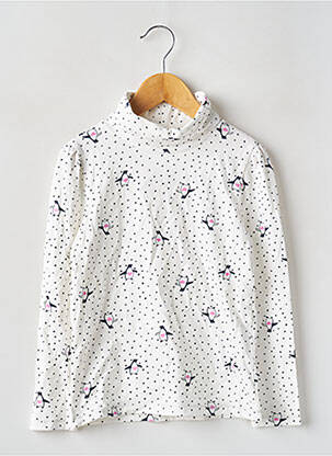 Sous-pull tissage jersey manches longues blanc S.OLIVER fille