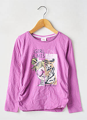 T-shirt coupe cintrée manches longues rose S.OLIVER fille