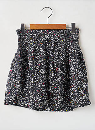Jupe mi-longue tissage popeline noir GARCIA fille