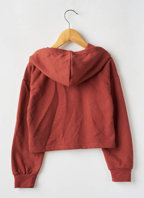 Sweat-shirt à capuche stretch manches longues orange KIDS ONLY fille