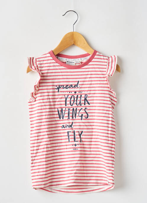 T-shirt coupe cintrée manches courtes rose GARCIA fille