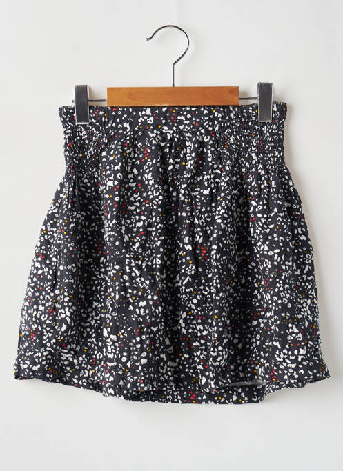 Jupe mi-longue tissage popeline noir GARCIA fille