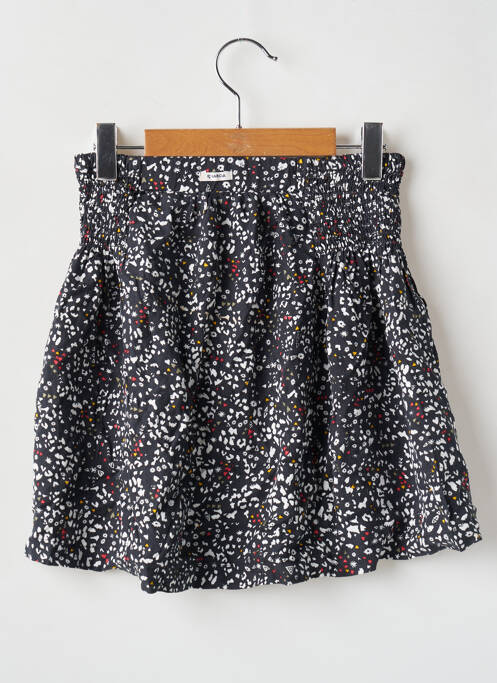 Jupe mi-longue tissage popeline noir GARCIA fille