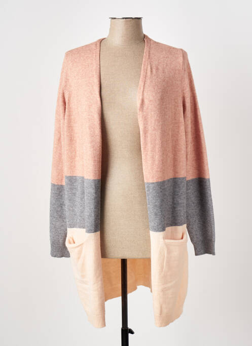 Gilet manches longues rose ONLY pour femme