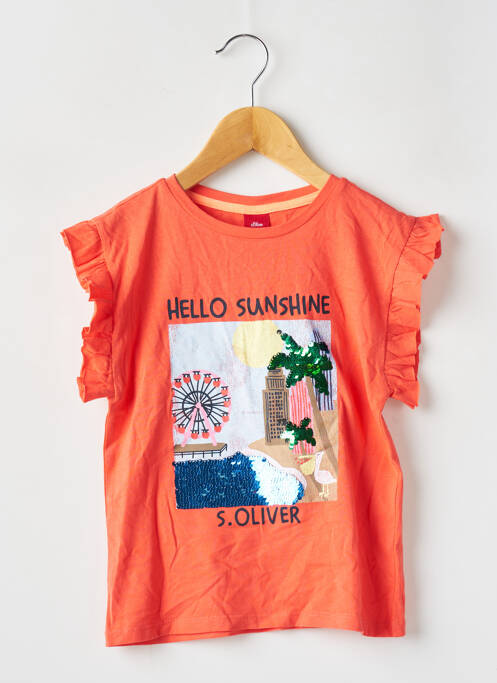 T-shirt orange S.OLIVER pour fille