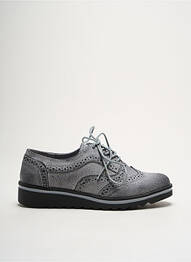 Derbies bout rond talon plat jusqu'à 3cm gris LPB femme