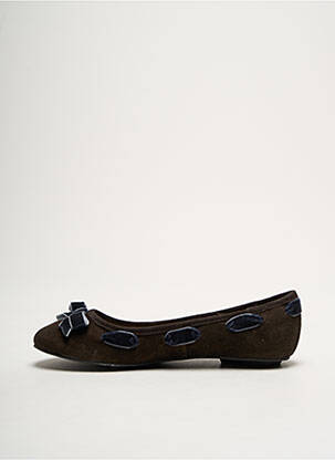 Ballerines tissage satiné chiquet marron LES TROPEZIENNES PAR M.BELARBI fille