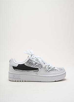 Baskets matière lisse talon plat jusqu'à 3cm blanc FILA femme