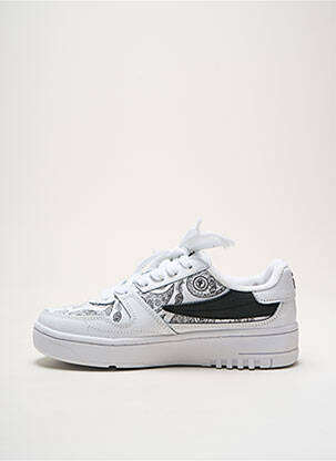 Baskets matière lisse talon plat jusqu'à 3cm blanc FILA femme