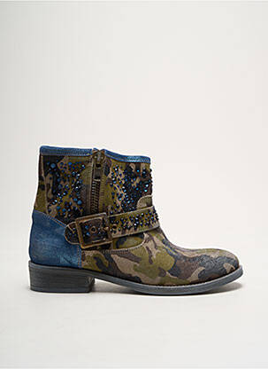 Bottines/boots nubuck talon plat jusqu'à 3cm bleu LIFE femme