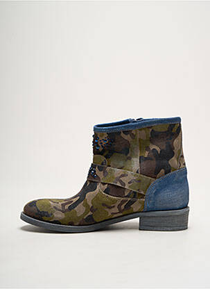 Bottines/boots nubuck talon plat jusqu'à 3cm bleu LIFE femme