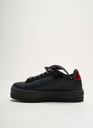 Baskets matière lisse talon de 4 à 6cm noir VICTORIA femme