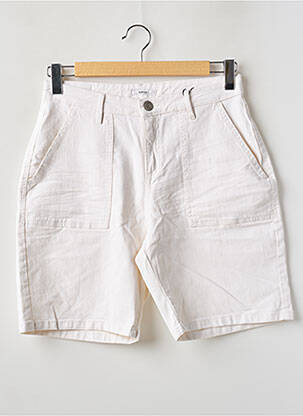 Short tissage denim taille normale blanc OPUS femme