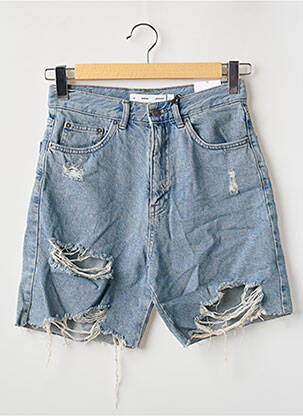 Short tissage denim taille haute bleu SUBDUED femme